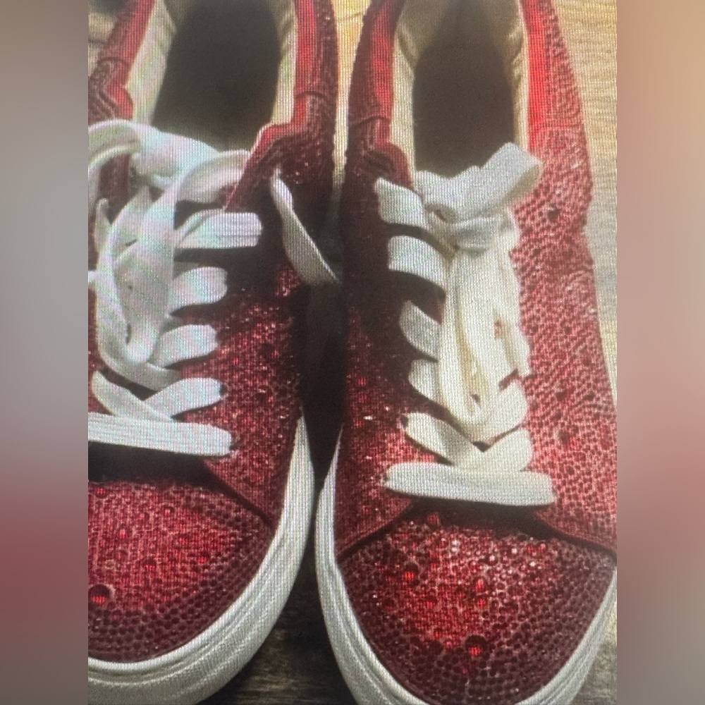 Betsey Johnson Red Sequin Women's Sneakers